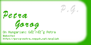 petra gorog business card